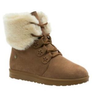 Abeo Women's Imelda Shearling Boots, Tan/Brown